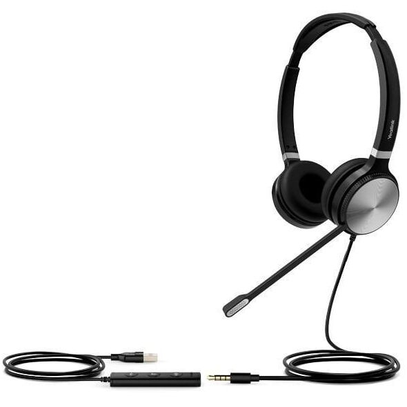 Yealink UH34 SE Stereo/Dual UC USB-A Zestaw słuchawkowy Przewodowa Opaska na głowę Połączenia/muzyka USB Typu-A Czarny