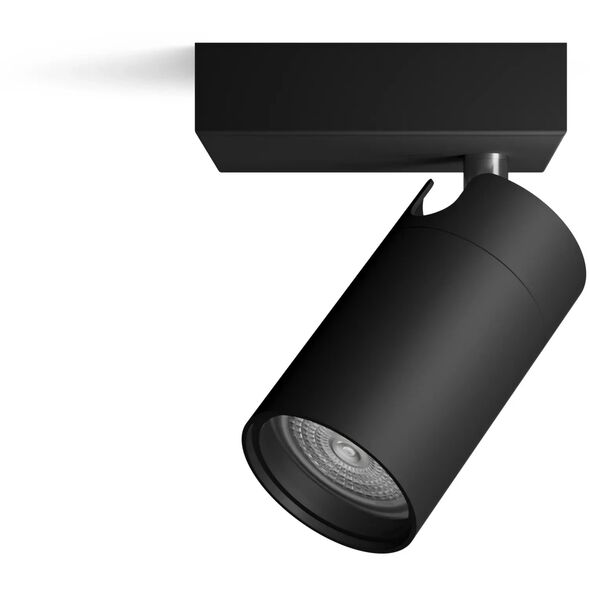 LED spotlight PHILIPS IDRIS, IP44, 1xGU10, max 1x5W, black, 8.3x11x10cm