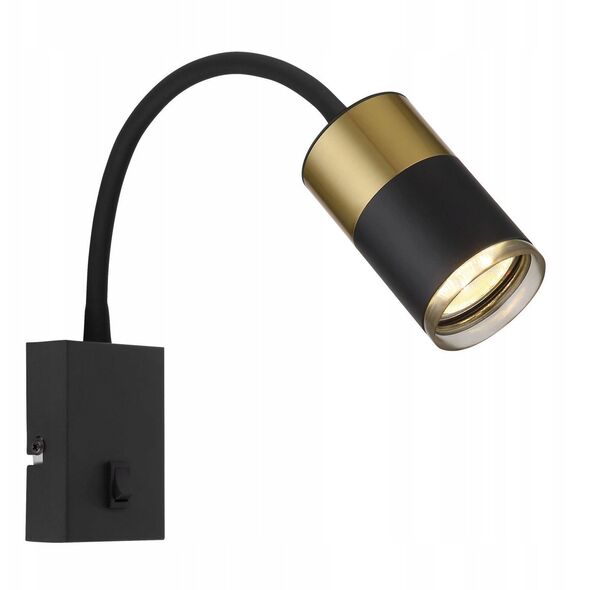 Spotlight GLOBO BRISBON, 1xGU10 max 1x25W, black/copper color. 7x33x43cm