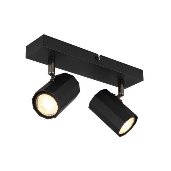 Spotlight GLOBO JAMES, 2xGU10 max 2x25W metal black color 6x14.5x26cm