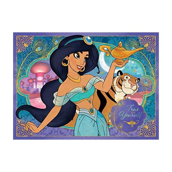 Ravensburger RVSB4 Ravensburger UK 10409 Ravensburger Disney Princess - Jasmine, puzzle XXL 100 elementów, brązowe