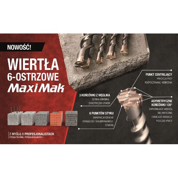 MAKITA ΔΡΑΠΑΝΟ SDS MAX 42x 550x 690mm MAXI MAK 6-ΛΕΠΙΔΑ