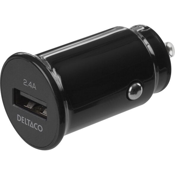 Deltaco USB-CAR123, Αυτοκίνητο, Αναπτήρας πούρων, Μαύρο