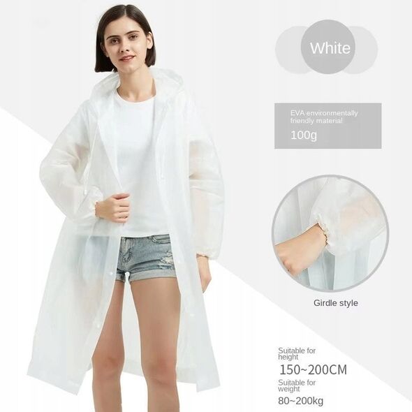ΑΔΙΑΒΡΟΧΟ ΠΑΛΤΟ (ONE SIZE) WHITE / BIAŁY