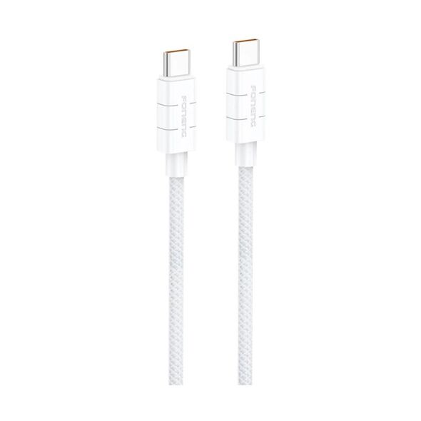 Καλώδιο Σύνδεσης USB 2.0 Foneng XS02 Braided USB C σε USB C 60W 1.2m Λευκό 6970462512172 6970462512172 έως και 12 άτοκες δόσεις