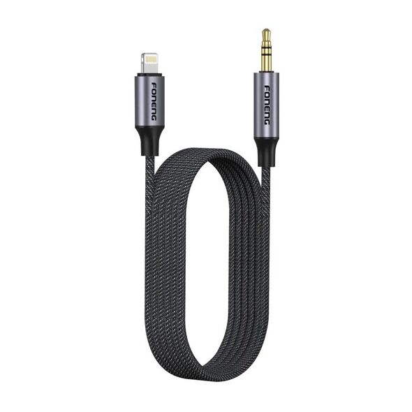 Καλώδιο Ήχου Foneng BM31 Metal Lightning σε 3.5mm 1m Μαύρο 6970462518990 6970462518990 έως και 12 άτοκες δόσεις