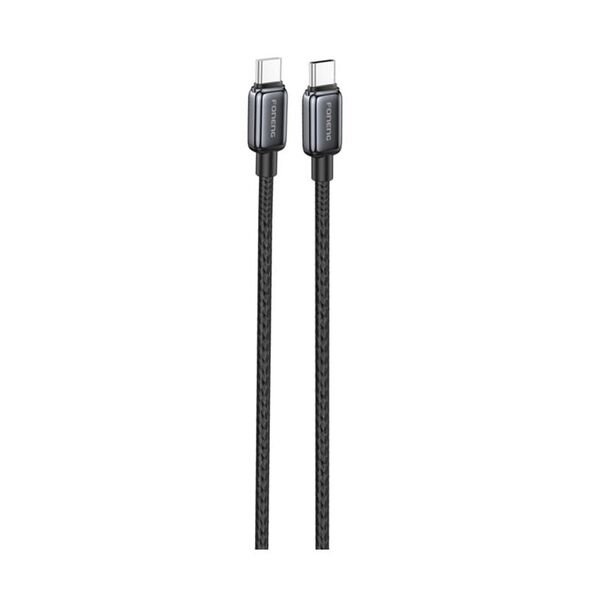 Καλώδιο Σύνδεσης USB 2.0 Foneng X119 Zinc Alloy Head Braided USB C σε USB C 100W 1m Μαύρο 6970462515746 6970462515746 έως και 12 άτοκες δόσεις