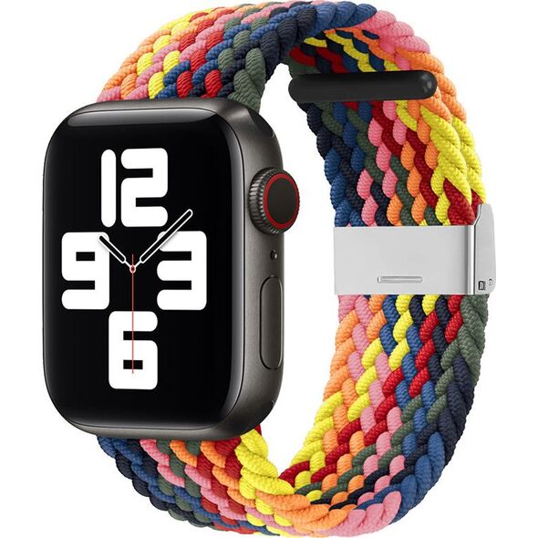Hurtel Strap Fabric opaska do Watch 6 / 5 / 4 / 3 / 2 (40mm / 38mm) pleciony materiałowy pasek bransoletka do zegarka wielokolorowy (1)