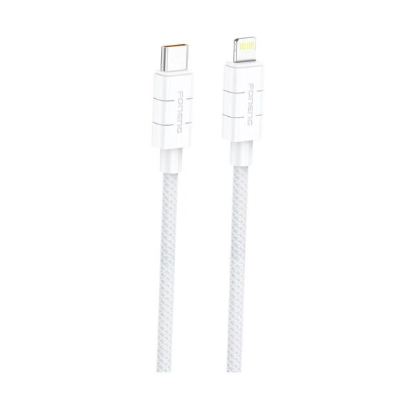 Καλώδιο Σύνδεσης USB 2.0 Foneng XS02 Braided USB C σε Lightning PD 27W 1.2m Λευκό 6970462512202 6970462512202 έως και 12 άτοκες δόσεις