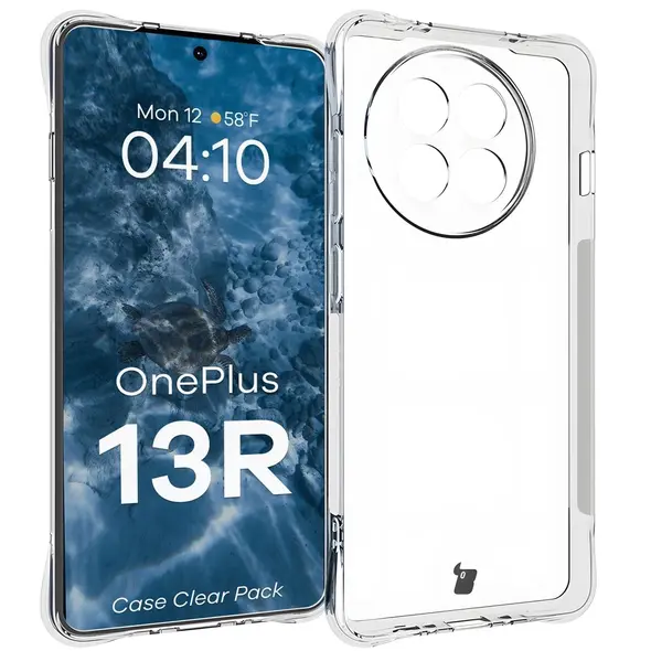 Etui + 2x szkło na ekran Bizon Case Clear Pack do OnePlus 13R przezroczyste