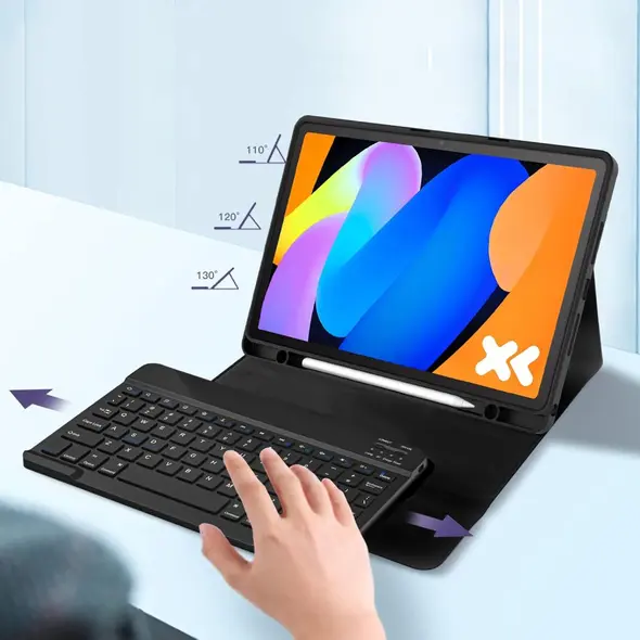 Etui z klapką Tech-Protect SmartCase Pen + Keyboard do Lenovo Idea Tab 11.0 TB-336 Black