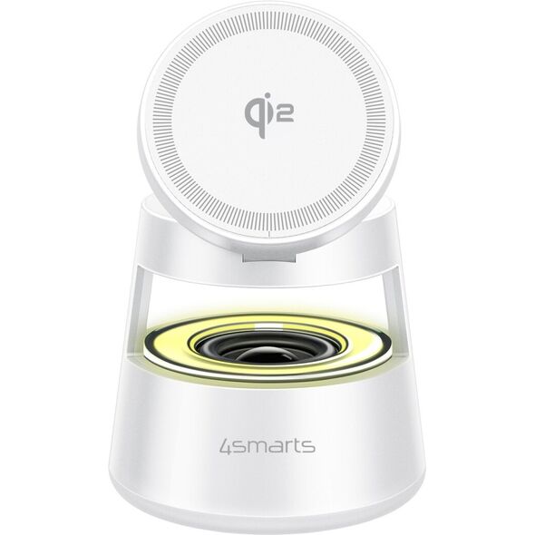 4smarts 541535 ładowarka do urządzeń przenośnych Zestaw słuchawkowy, Smartfon, Smartwatch Biały USB Bezprzewodowe ładowanie Wewnętrzna, Zewnętrzna