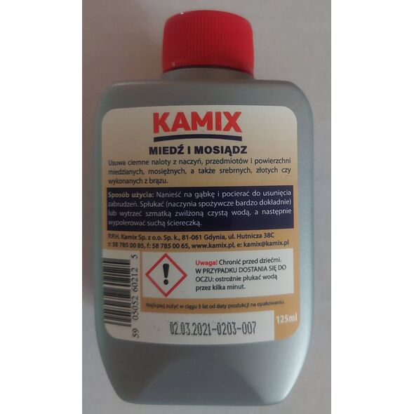 Kamix Płyn do czyszczenia miedź i mosiądz, 125 ml