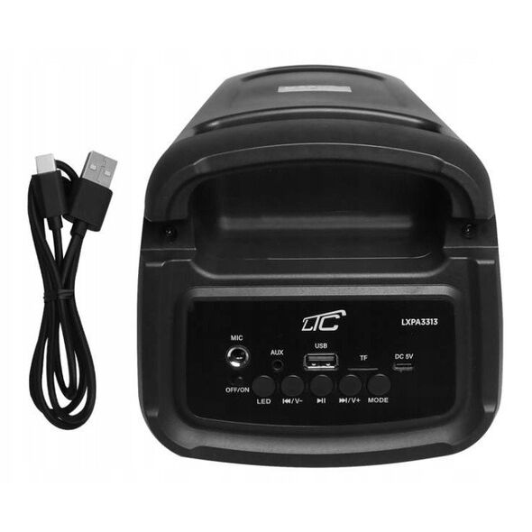 RGB GŁOŚNIK BLUETOOTH LTC 2X3`` USB/SD/AUX 4000MAH LXPA3313