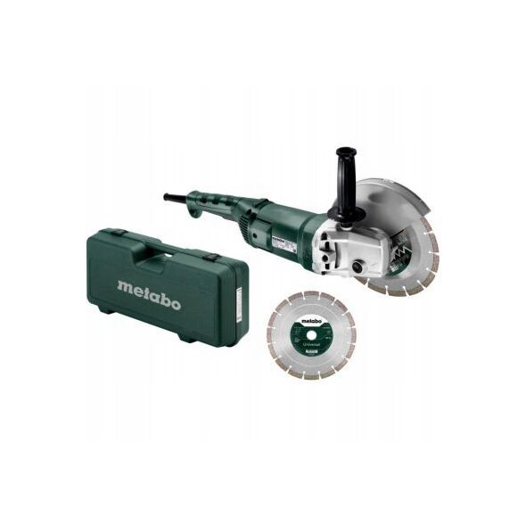METABO.ANGLE GRINDER 230 WE 2200-230 + 2 DIAMOND DISCS CASE