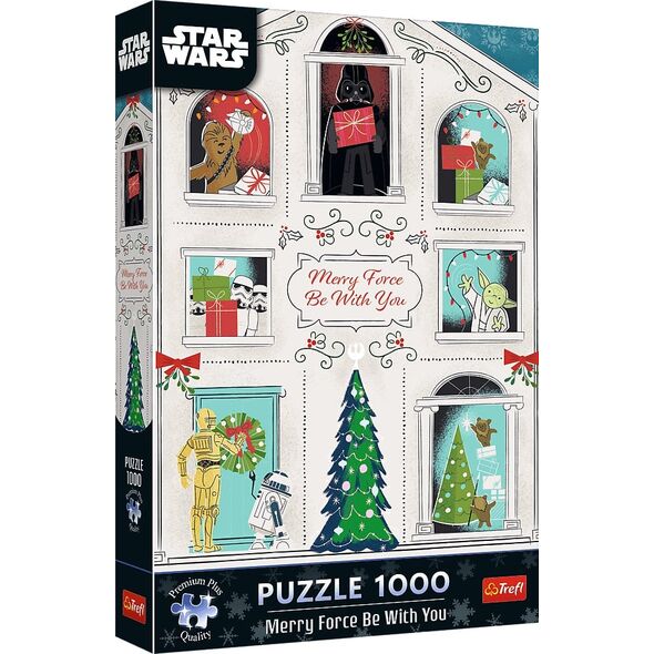 Trefl Puzzle Premium Plus Quality Star Wars - Niech Moc Świąt Będzie z Tobą 1000 elementów (12087)