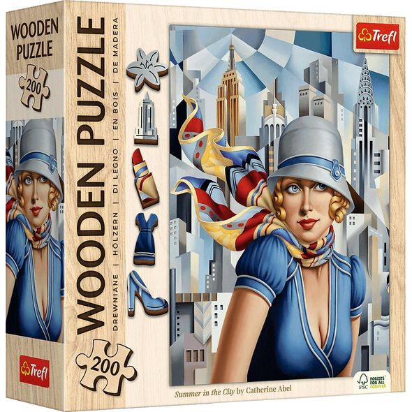 Trefl Puzzle drewniane Lato w Mieście, Catherine Abel 200 elementów (20251)