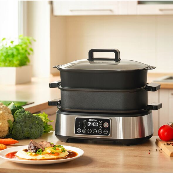 SPR 6300BK 3w1 Wolnowar/ Grill / Parowar