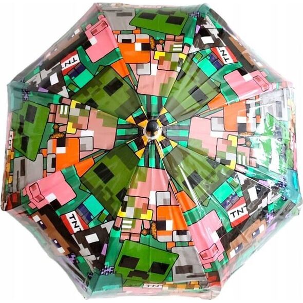 Kids Euroswan Parasolka przezroczysta 48cm Minecraft MC00006 Kids Euroswan
