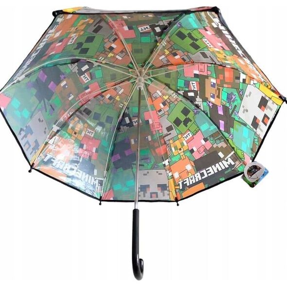 Kids Euroswan Parasolka przezroczysta 48cm Minecraft MC00006 Kids Euroswan