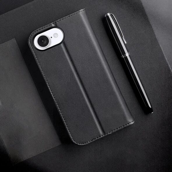 Etui ochronne do iPhone 16e Dux Ducis Hivo z klapką i ochroną RFID - czarne