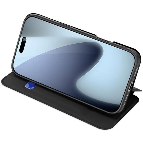 Etui Dux Ducis Skin Pro na iPhone 17 Pro z klapką i miejscem na kartę - czarne
