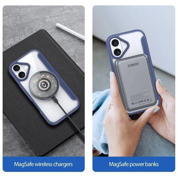 Etui Dux Ducis Skin X Pro na iPhone 17 z portfelem, kompatybilne z MagSafe – niebieskie