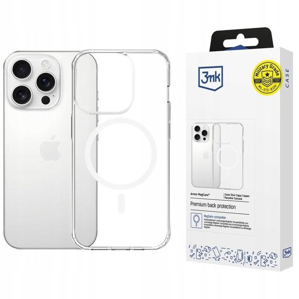 Etui Armor MagCase do iPhone 15 Pro Max MagSafe przezroczysty