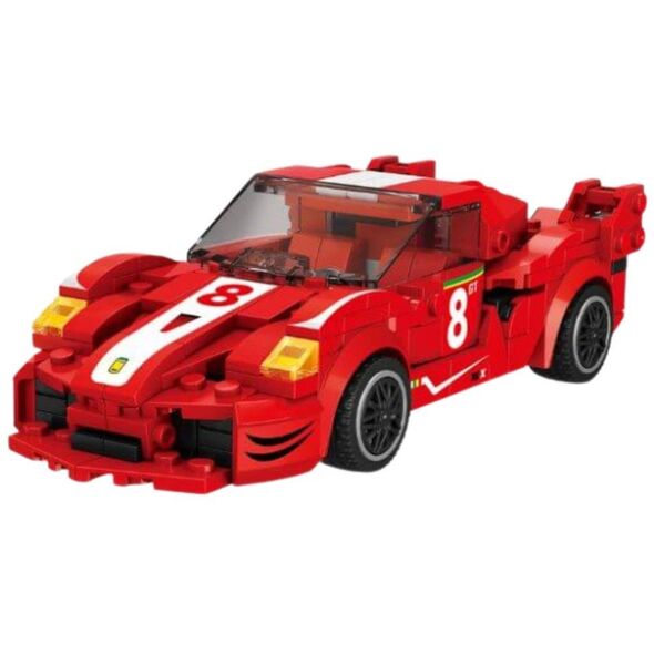 Klocki Konstrukcyjne Auto Robot 2w1 Czerwony Napęd 341 el. LEAN Toys