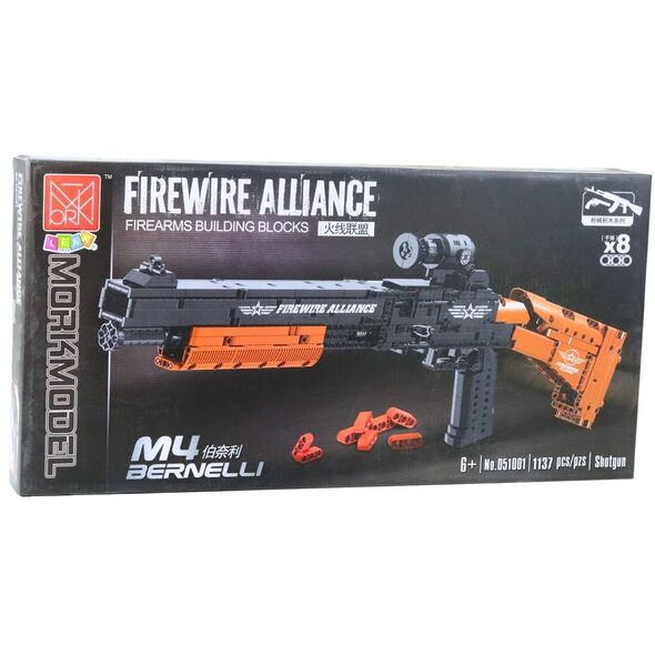 Klocki Konstrukcyjne Karabin M4 Bernelli Funkcja Strzału 1137 el. LEAN Toys