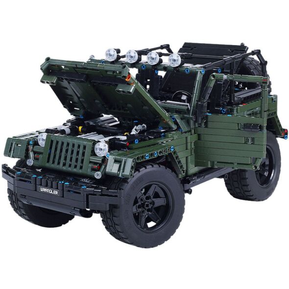 Klocki Konstrukcyjne Auto Terenowe Zielony Khaki 2078 el.
