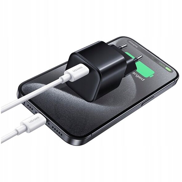 Ładowarka sieciowa 20W 1xUSB-C + kabel USB-C Biała
