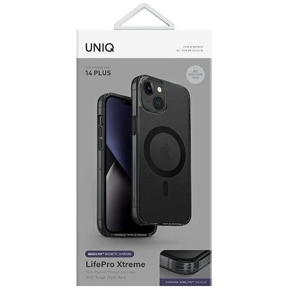 Uniq UNIQ etui LifePro Xtreme iPhone 14 Plus 6,7" Magclick Charging czarny/frost smoke