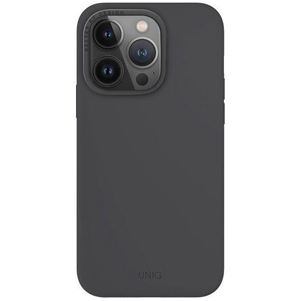 Uniq UNIQ etui Lino Hue iPhone 15 Pro 6.1" Magclick Charging szary/charcoal grey