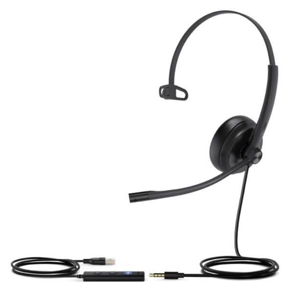 Yealink UH34 SE Mono Teams USB-A Zestaw słuchawkowy Przewodowa Opaska na głowę Połączenia/muzyka USB Typu-A Czarny