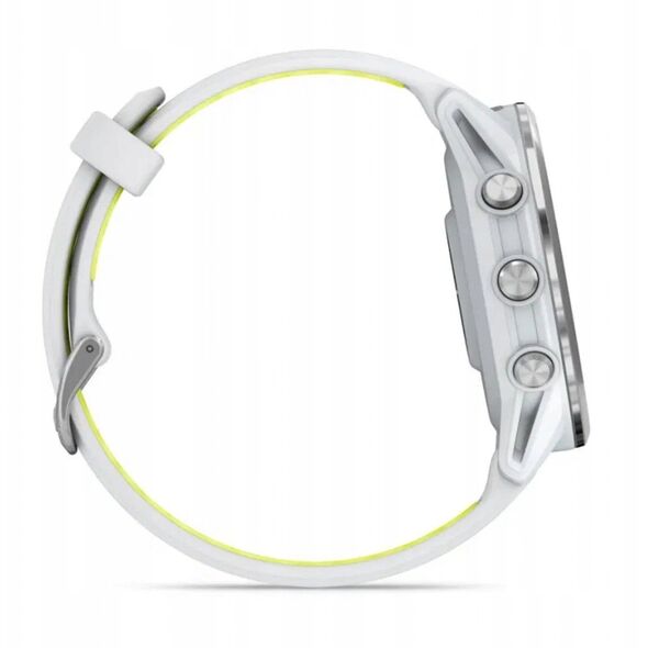 Garmin Forerunner® 970 Titanium with Whitestone Case and Whitestone/Translucent Amp Yellow Band