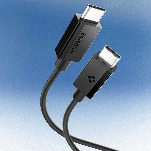 CZARNY KABEL SPIGEN USB C 1M SZYBKIE ŁADOWANIE, Odporny, Wytrzymały, PD 60W