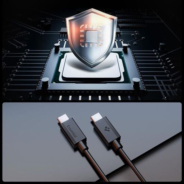 CZARNY KABEL SPIGEN USB C 1M SZYBKIE ŁADOWANIE, Odporny, Wytrzymały, PD 60W