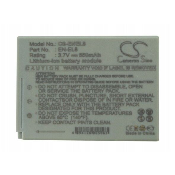 Akumulator Bateria Typ En-el8 Do Nikon Coolpix P1 P2 S1 S2 S3 S5 S6 S7 S51 / Cs-enel8