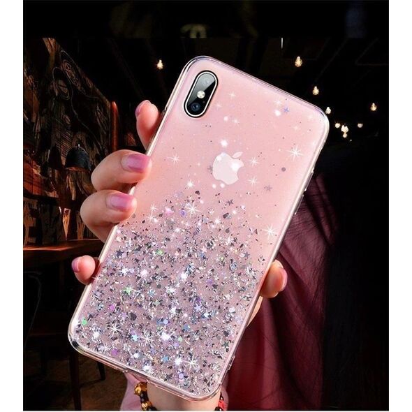Wozinsky Wozinsky Star Glitter błyszczące etui pokrowiec z brokatem Samsung Galaxy A42 5G przezroczysty