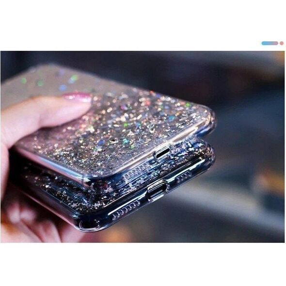 Wozinsky Wozinsky Star Glitter błyszczące etui pokrowiec z brokatem Samsung Galaxy A42 5G przezroczysty