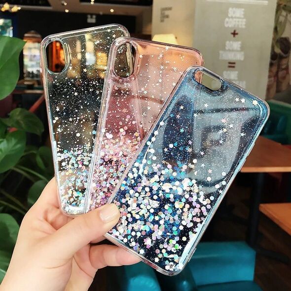 Wozinsky Wozinsky Star Glitter błyszczące etui pokrowiec z brokatem Samsung Galaxy A42 5G przezroczysty
