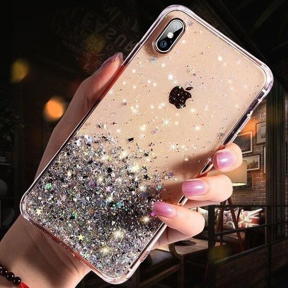 Wozinsky Wozinsky Star Glitter błyszczące etui pokrowiec z brokatem Samsung Galaxy A42 5G różowy