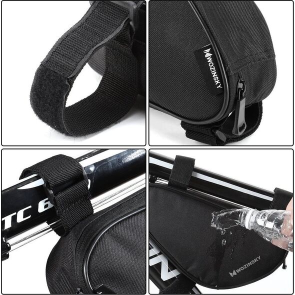 Wozinsky Torba rowerowa na ramę roweru 1,5 L czarny Wozinsky WBB11BK Uniwersalny