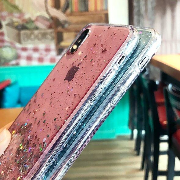 Wozinsky Wozinsky Star Glitter błyszczące etui pokrowiec z brokatem Samsung Galaxy S21+ 5G (S21 Plus 5G) różowy