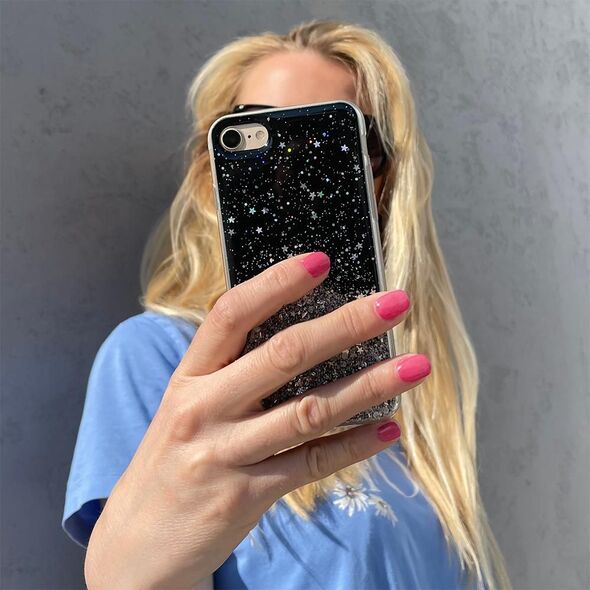 Wozinsky Wozinsky Star Glitter błyszczące etui pokrowiec z brokatem Samsung Galaxy A72 4G czarny