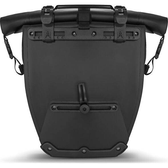 Wozinsky Wodoodporna torba rowerowa sakwa na bagażnik 25l 2w1 czarny (WBB24BK)