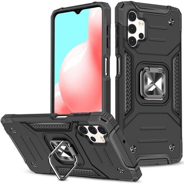 Wozinsky Wozinsky Ring Armor pancerne hybrydowe etui pokrowiec + magnetyczny uchwyt Samsung Galaxy A13 5G czarny