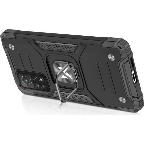Wozinsky Wozinsky Ring Armor pancerne hybrydowe etui pokrowiec + magnetyczny uchwyt Samsung Galaxy A03s niebieski