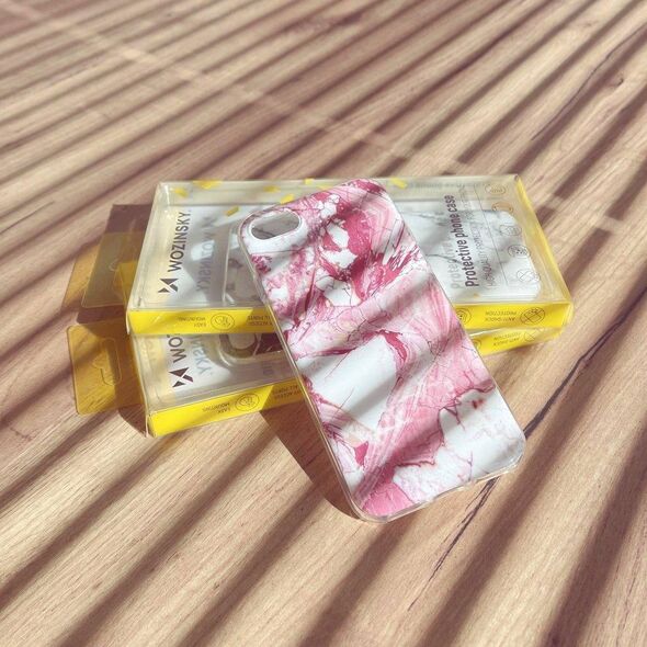 Wozinsky Wozinsky Marble żelowe etui pokrowiec marmur Samsung Galaxy S22 Ultra biały
